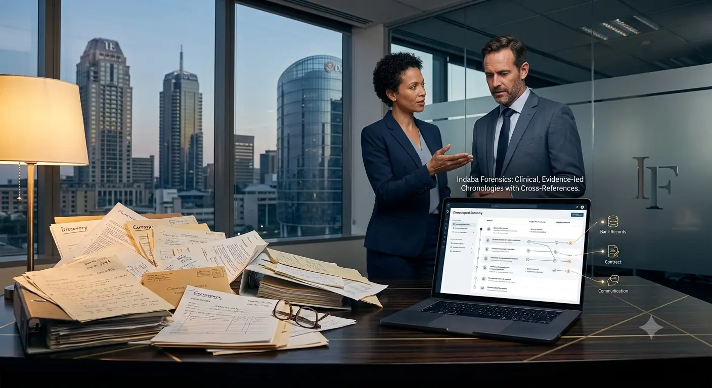 Professionals utilizing the IndabaOne secure intake portal for POPIA-compliant forensic data ingestion.